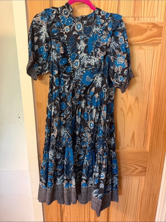 Ulla Johnson Dresses & Skirts - Ulla Johnson Black and Blue Floral Midi Dress